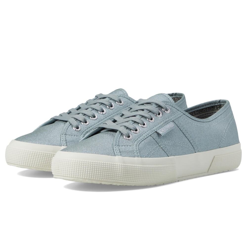 Superga 2750 Pearl Matte Canvas Grey Greenish Size Women 8.5 Low Top Shoes